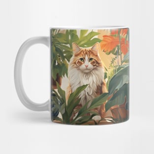 Purrfect Harmony: Cats and Plants Mug